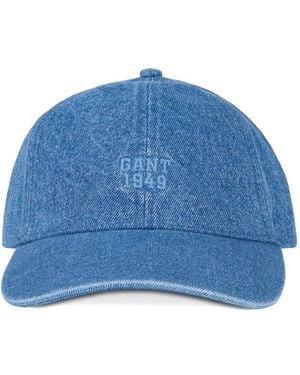 GANT Cappello Da Baseball Denim Con Logo - Blu