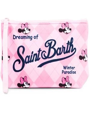 MC2 Saint Barth X Minnie Mouse Pochette Aline À Carreaux Losanges - Pink