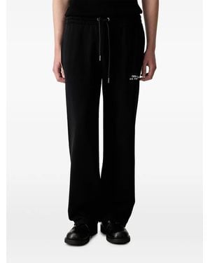 Off-White c/o Virgil Abloh Logo-Print Drawstring Track Pants - Black