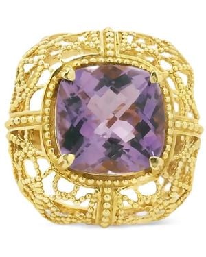 Lisa Nik 18K Amethyst Ring - Metallic