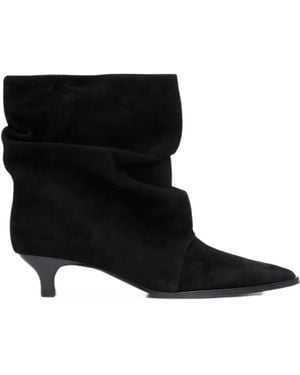 Ash Trinity Slouchy Ankle Boots - Black