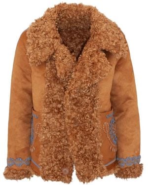 PHO® Firenze Cappotto Reversibile Con Ricamo - Marrone