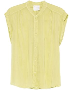 forte_forte Camisa Con Botones Y Manga Corta - Amarillo