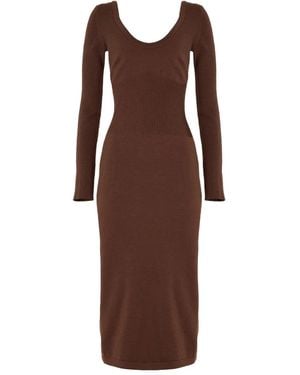 Wolford Scoop-Neck Midi Dress - Brown