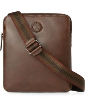 Osprey Small Compass Logo-Embossed Leather Messenger Bag - Brown