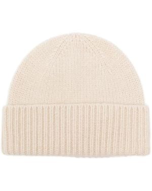 TOTEME Ribbed-Knit Beanie Hat - Natural
