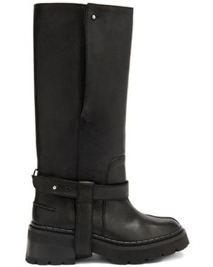 BY FAR Yaka Biker Boots - Black