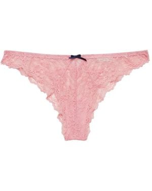 Fleur du Mal Bianca Lace Briefs - Pink