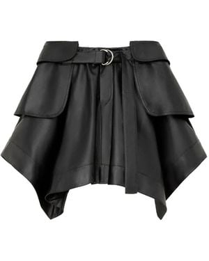 Loewe Minigonna Cargo Con Cintura - Nero