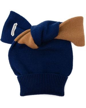 JW Anderson Knotted Beanie Hat - Blue