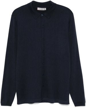 Canali Fine-Knit Shirt - Blue