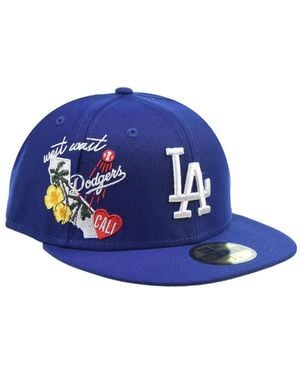 KTZ Los Angeles Dodgers City Cluster-Patch Baseball Cap - Blue