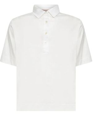 Blanca Vita Button Short-Sleeve Polo Top - White