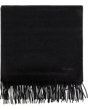 Max Mara Fringed-Edge Scarf - Black