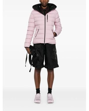 Moncler Gesteppte Kapuzenjacke - Pink