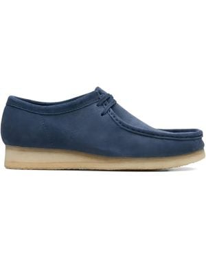 Clarks Lace-Up Wallabee Boots - Blue
