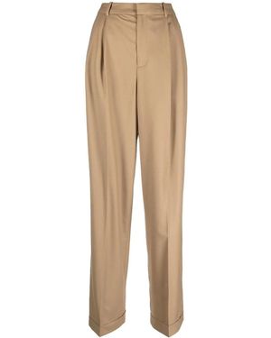 Polo Ralph Lauren Pleat-Front Tailored Trousers - Natural