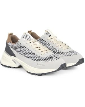 Calvin Klein Mesh-Panelled Sneakers - White