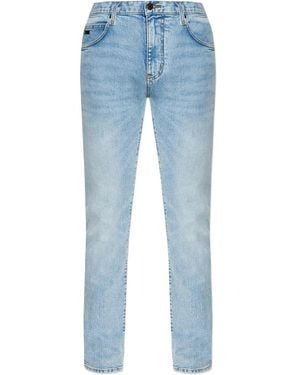 Emporio Armani Logo-Motif Jeans - Blue