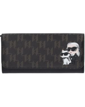 Karl Lagerfeld IKON monogram wallet - Gris