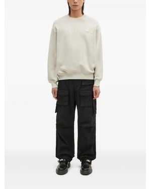 A Bathing Ape Logo-Embroidered Crew Neck Sweatshirt - White