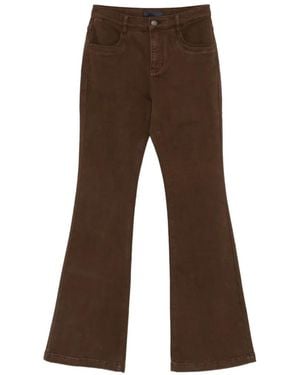 ELEH Wide-Leg Jeans - Brown