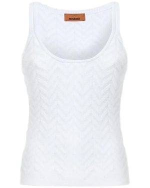 Missoni Chevron Tank Top - White