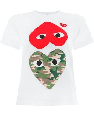 COMME DES GARÇONS PLAY Logo-Print Cotton T-Shirt - Multicolour