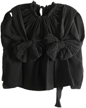 Comme des Garçons Bow-Detail Top - Black