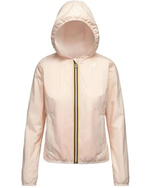 K-Way P. Lily Hooded Zip-Front Jacket - Natural