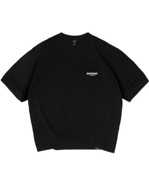 Represent Owners' Club Logo-Print T-Shirt - Black