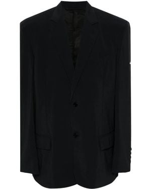 Balenciaga ロゴパッチ ジャケット - ブラック