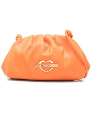 Love Moschino Logo-Lettering Cross Body Bag - Orange