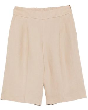 Agnona Pantalones Cortos Con Pinzas - Neutro