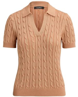 Ralph Lauren Cable-Knit Short-Sleeve Jumper - Natural