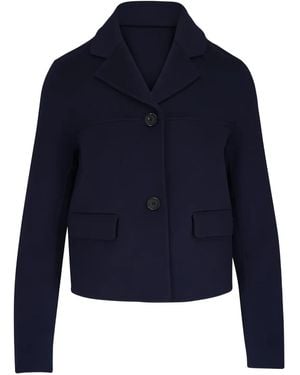 ODEEH Single-Breasted Jacket - Blue