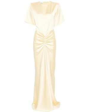 ANDAMANE Robe Longue Iris À Design Drapé - White