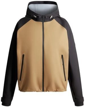 Fusalp Syarane Zip-Up Hooded Two-Tone Jacket - Natural