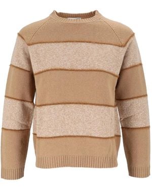 Kangra Striped Wool-Blend Sweater - Natural