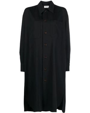 Lemaire Long-Sleeve Shirt Dress - Black