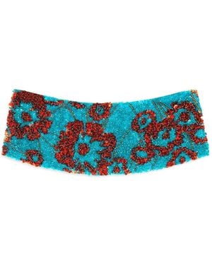 Dries Van Noten Embroidered Cummerbund - Blue
