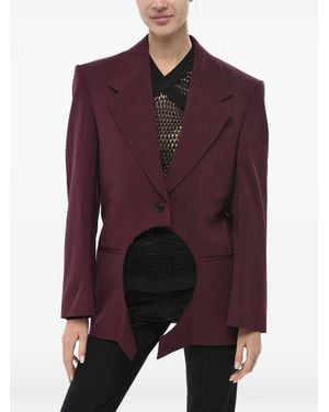 Off-White c/o Virgil Abloh Meteor Cut-Out Blazer - Purple