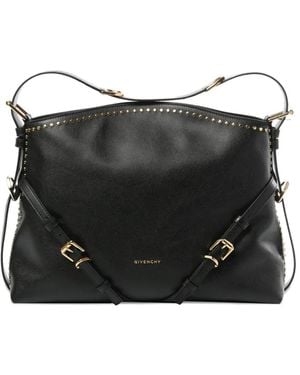 Givenchy Medium Voyou Studded Buckle Shoulder Bag - Black