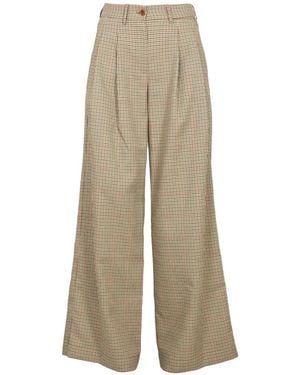 Jejia Pantalones Con Motivo Pied De Poule - Neutro
