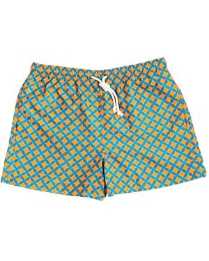 GASSA D'AMANTE Amalfi ジオメトリック トランクス水着 - グリーン