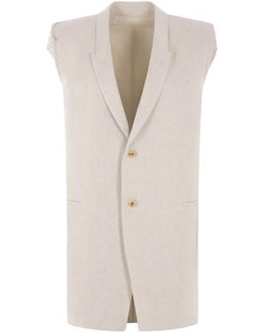 Rick Owens Waistcoats - Natural