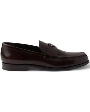 Prada Loafer Mit Triangel-Logo - Schwarz