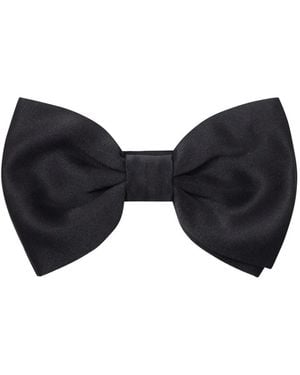 Tagliatore Satin Bow Tie - Black