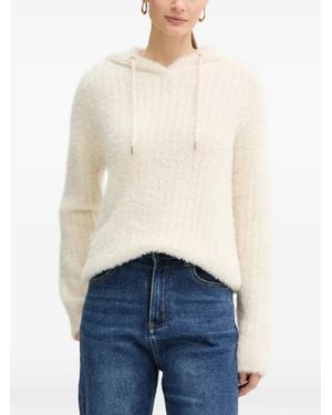 Morgan Drawstring-Hood Sweater - Blue