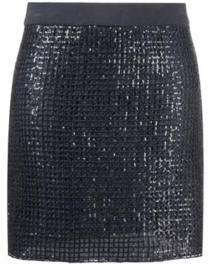 Brunello Cucinelli Sequin-Embellished Miniskirt - Blue